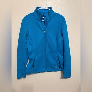 Spyder Core Sweater Jacket Women’s Large Blue Full Zip Performance Layer